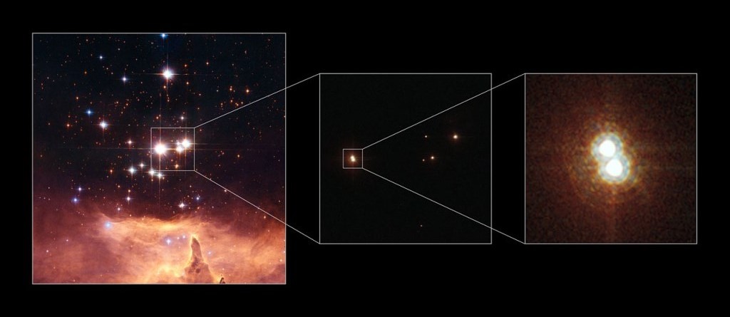Самая большая звезда находится в  эмиссионной туманности NGC 6357